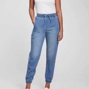 Aritzia TNA Denim Jogger Jeans With Tie Ankle Hem
